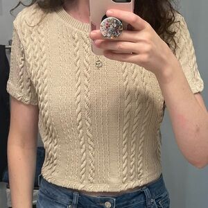 Zara Jacquard Crop Top